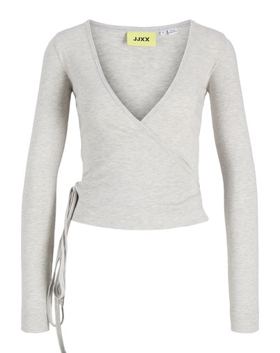 JJXX - JXNoelle Rib Wrap Cardigan - Light Grey Melange 